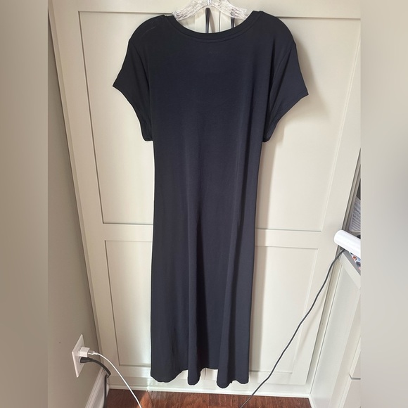 NWT Lands' End Black Wrap Tie Front Maxi Dress, SZ L - Picture 10 of 10